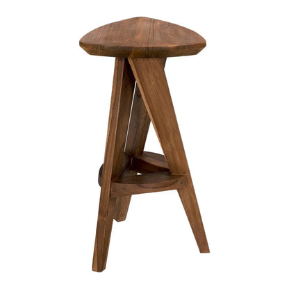 Twist Design Wooden Counter Stool