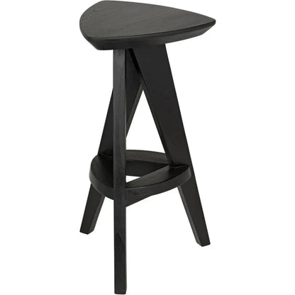 Twist Design Wooden Counter Stool