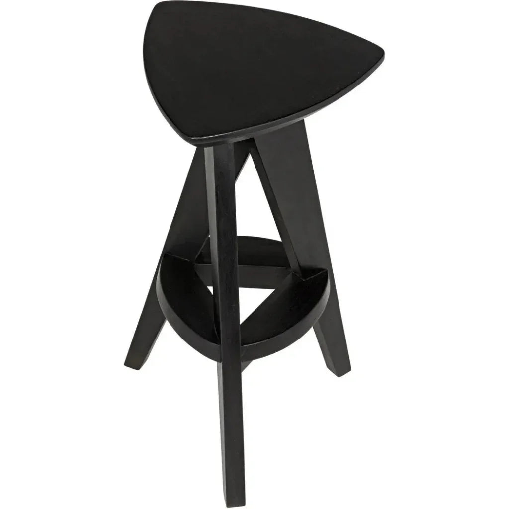 Twist Design Wooden Counter Stool