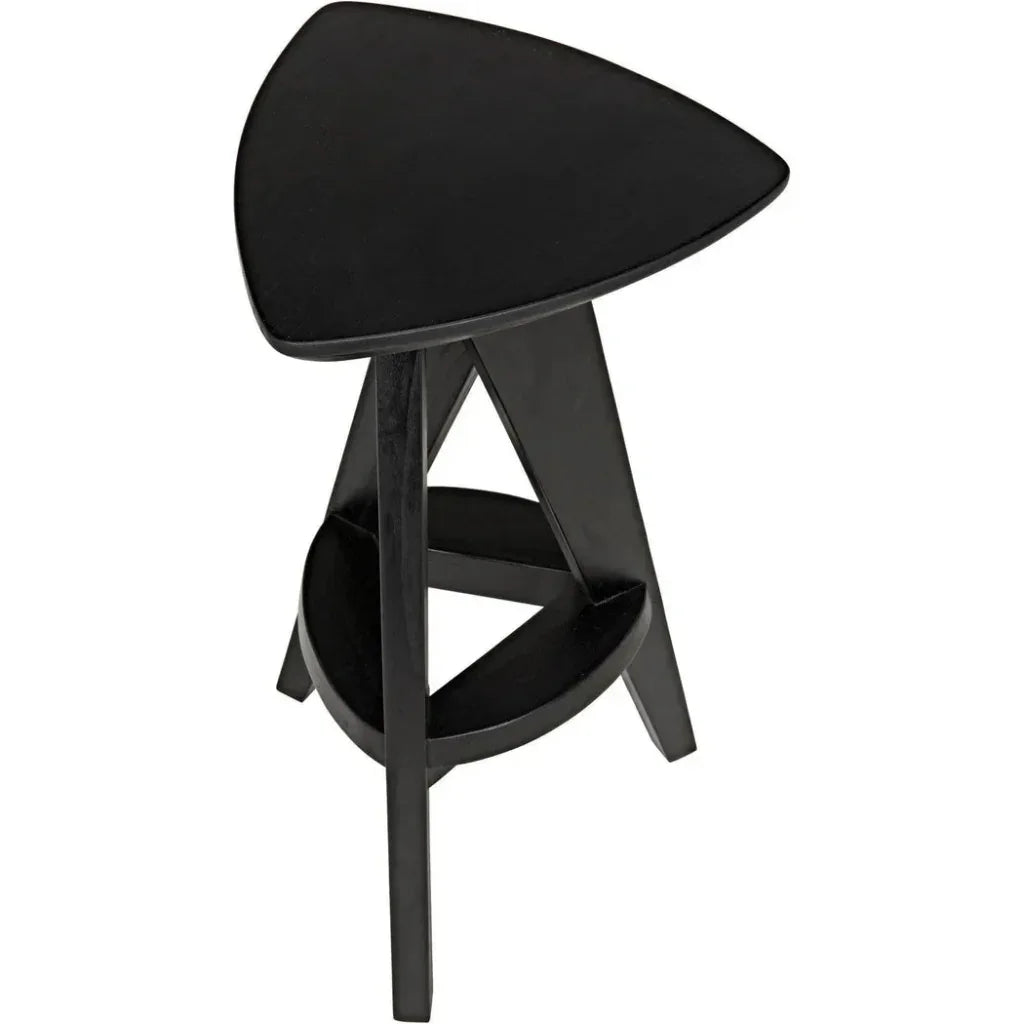 Twist Design Wooden Counter Stool