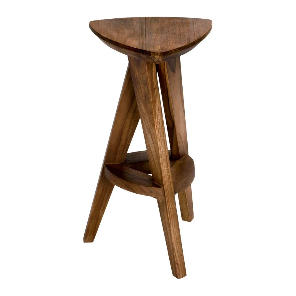 Twist Design Wooden Counter Stool