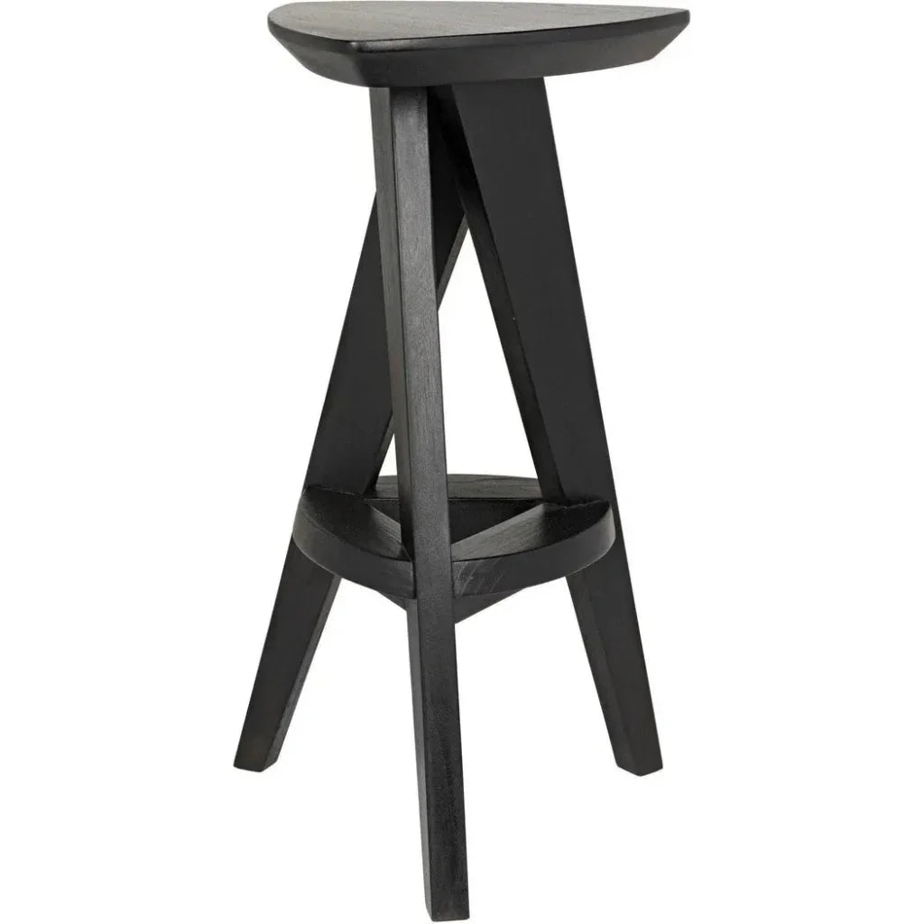 Twist Design Wooden Counter Stool
