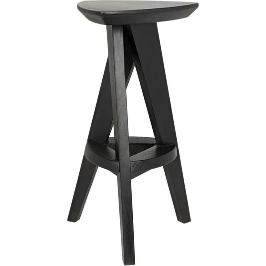 Twist Design Wooden Counter Stool