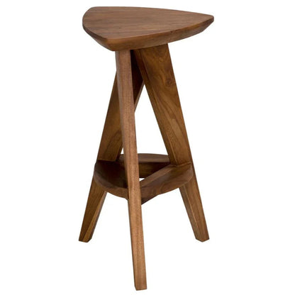 Twist Design Wooden Counter Stool