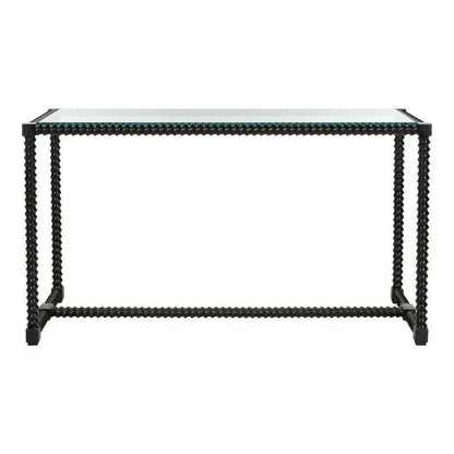 Twisted Cast Iron Framed Black Console Table - LOOMLAN - Chelsea House - Console Tables