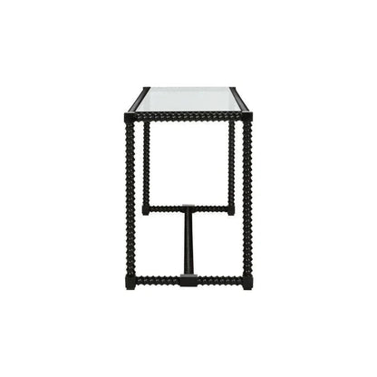 Twisted Cast Iron Framed Black Console Table - LOOMLAN - Chelsea House - Console Tables