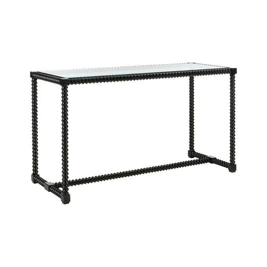Twisted Cast Iron Framed Black Console Table - LOOMLAN - Chelsea House - Console Tables