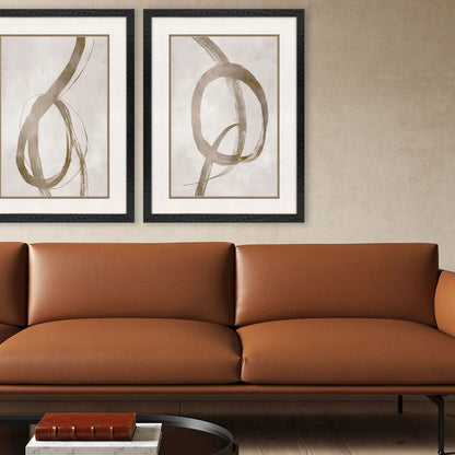 Twisting Paths Metallic Framed Wall Art