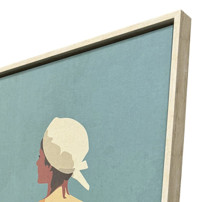 Two Friends at the Beach Turquoise Canvas Art