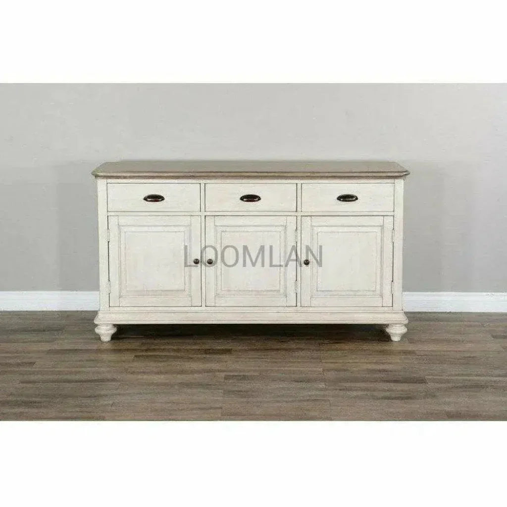 Two Tone Beige Buffet Sideboard - LOOMLAN - Sunny D - Sideboards