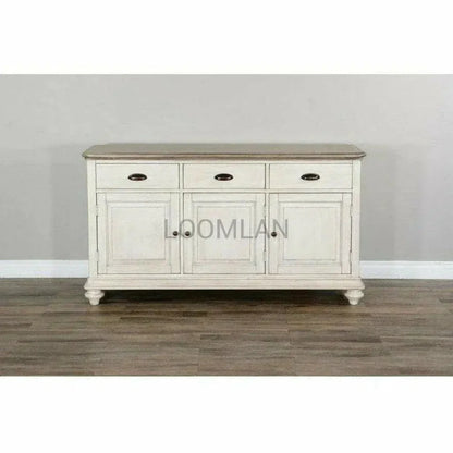 Two Tone Beige Buffet Sideboard - LOOMLAN - Sunny D - Sideboards