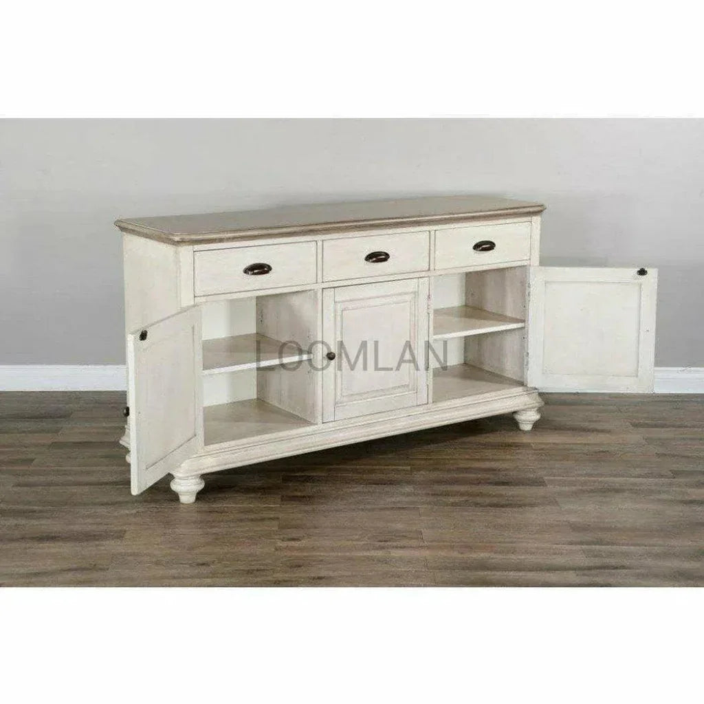 Two Tone Beige Buffet Sideboard - LOOMLAN - Sunny D - Sideboards