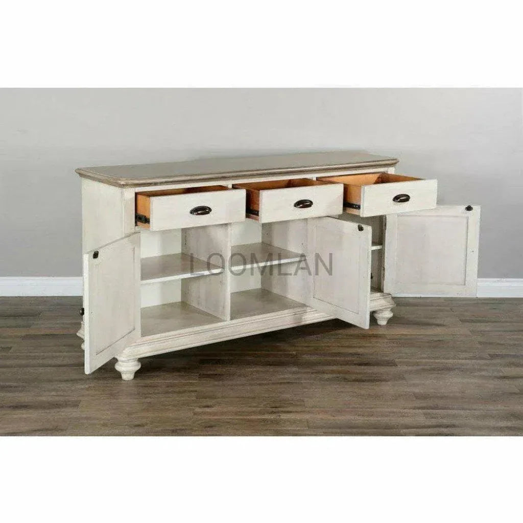 Two Tone Beige Buffet Sideboard - LOOMLAN - Sunny D - Sideboards
