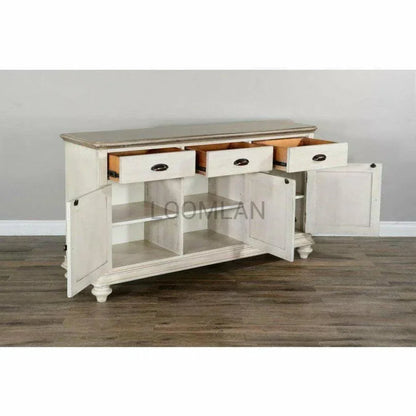 Two Tone Beige Buffet Sideboard - LOOMLAN - Sunny D - Sideboards