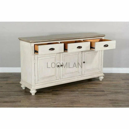 Two Tone Beige Buffet Sideboard - LOOMLAN - Sunny D - Sideboards