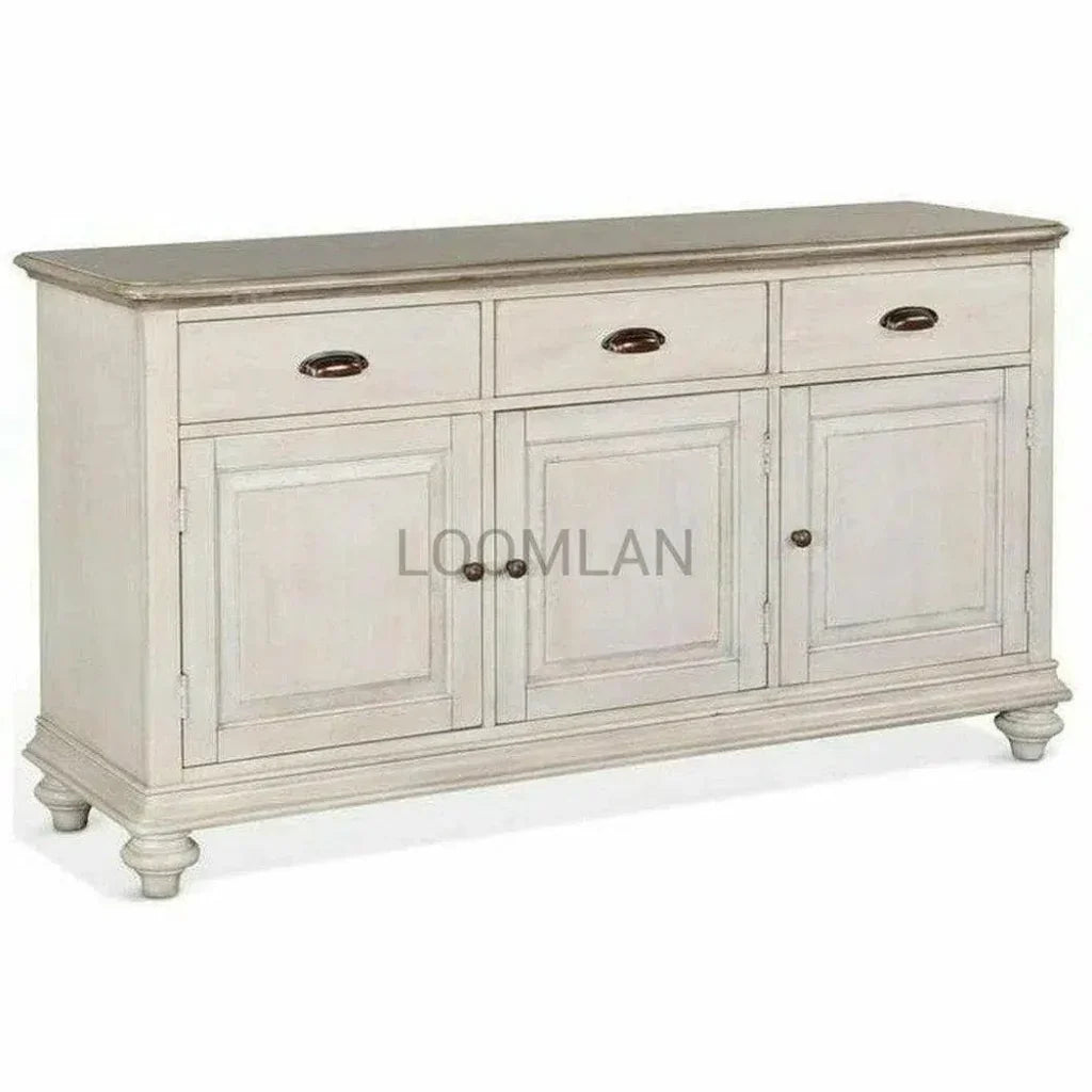 Two Tone Beige Buffet Sideboard - LOOMLAN - Sunny D - Sideboards