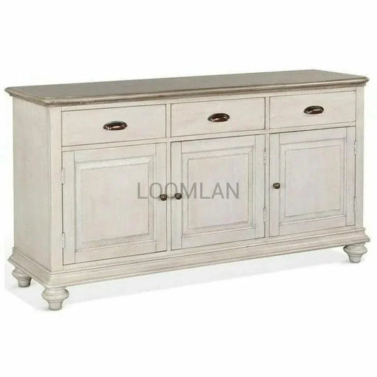 Two Tone Beige Buffet Sideboard - LOOMLAN - Sunny D - Sideboards