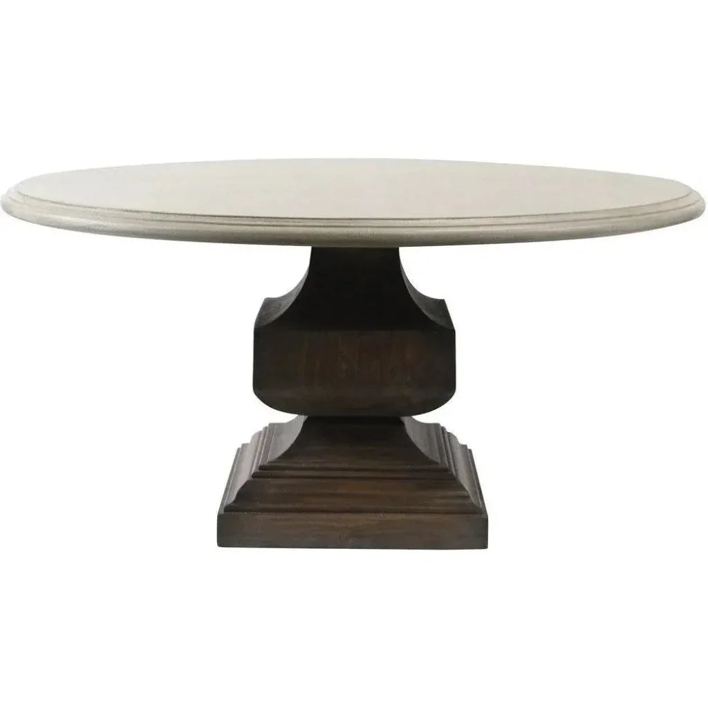Two Tone Round Dining Table Parma 60X60-Dining Tables-Peninsula Home-LOOMLAN