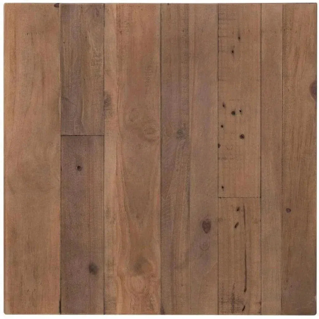 Two - Tone Square Side Table Shelves Wood Wood Base - LOOMLAN - LH Imports - Side Tables