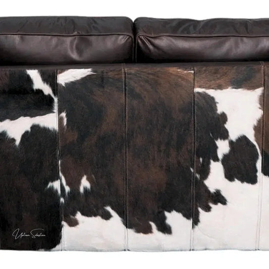 Two Tone Western & Hair On Hide Sofa Dark Brown Marshal - LOOMLAN - Uptown Sebastian - Sofas & Loveseats