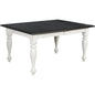 Two Tone White Extendable Dining Table-Dining Tables-Sunny D-LOOMLAN