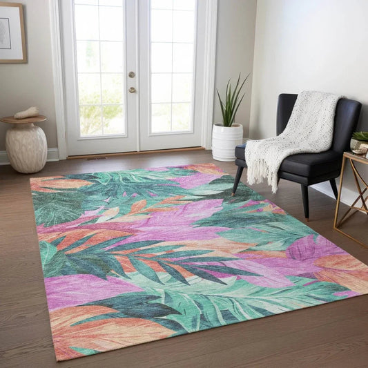 Twystra Teal Washable Indoor - Outdoor Rug - LOOMLAN - LOOMLAN Rugs - Outdoor Rugs