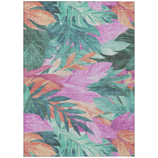 Twystra Teal Washable Indoor - Outdoor Rug - LOOMLAN - LOOMLAN Rugs - Outdoor Rugs