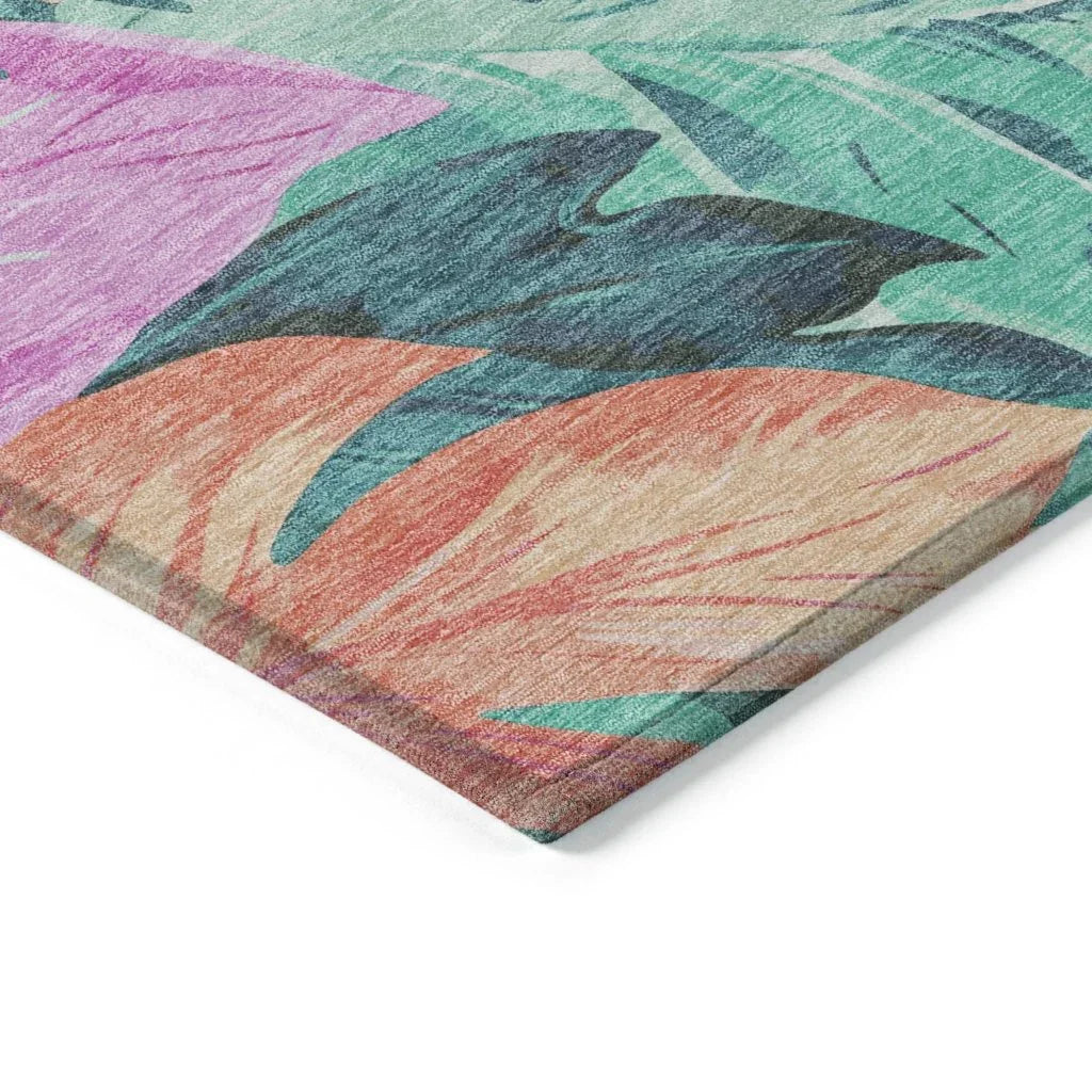Twystra Teal Washable Indoor - Outdoor Rug - LOOMLAN - LOOMLAN Rugs - Outdoor Rugs