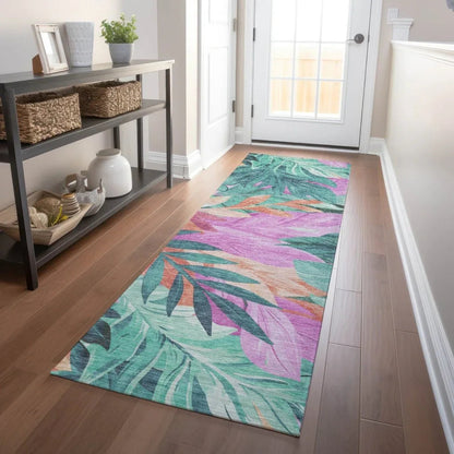 Twystra Teal Washable Indoor - Outdoor Rug - LOOMLAN - LOOMLAN Rugs - Outdoor Rugs