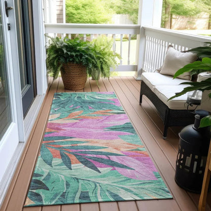 Twystra Teal Washable Indoor - Outdoor Rug - LOOMLAN - LOOMLAN Rugs - Outdoor Rugs