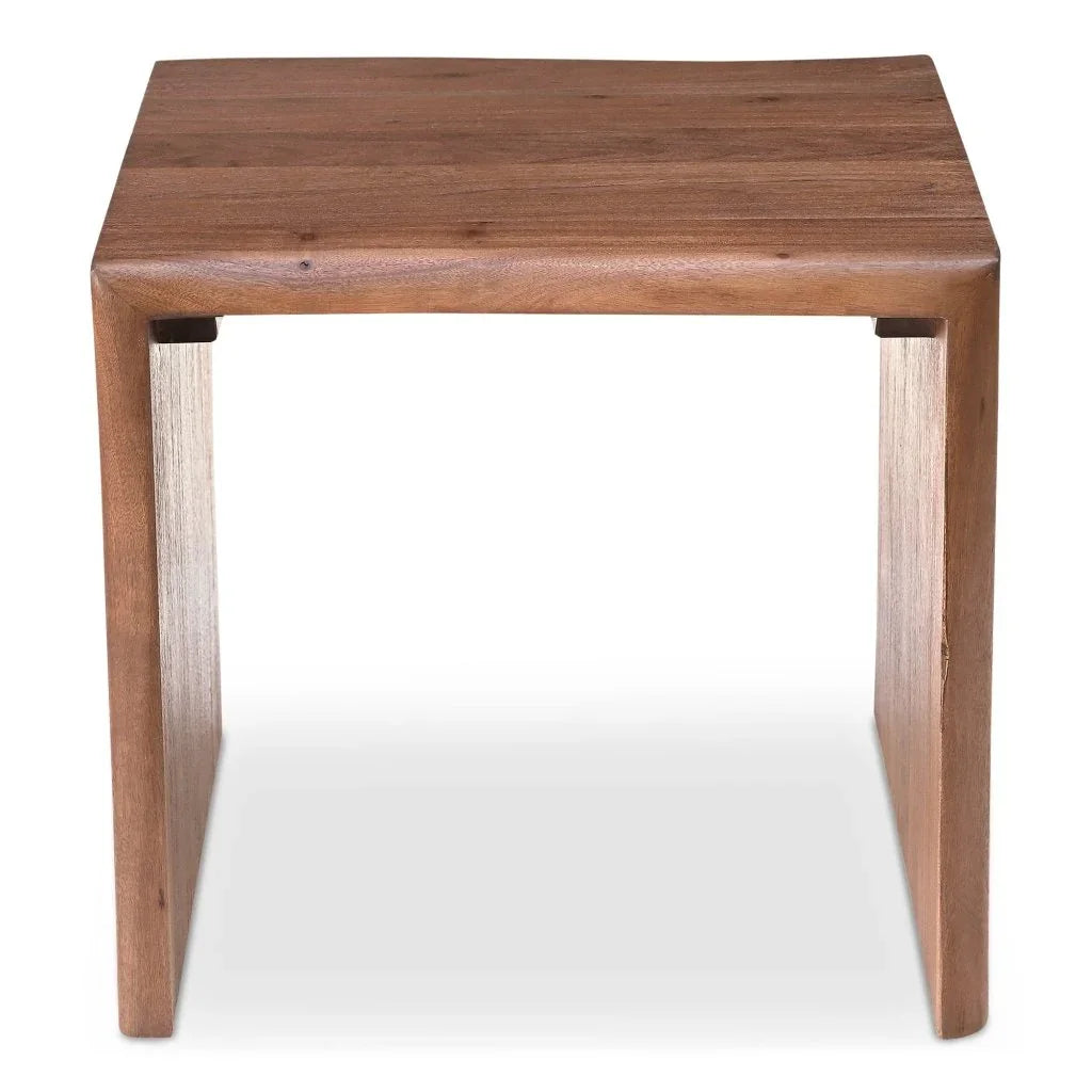 Tyrell Natural Solid Acacia Wood Side Table - LOOMLAN - Moe's Home - Side Tables