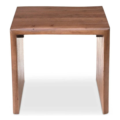Tyrell Natural Solid Acacia Wood Side Table - LOOMLAN - Moe's Home - Side Tables