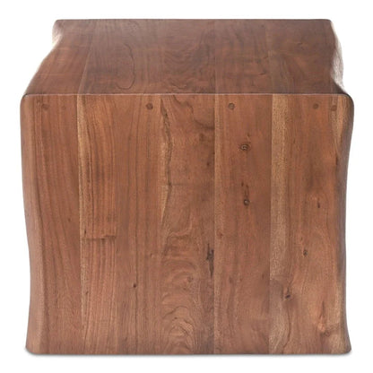 Tyrell Natural Solid Acacia Wood Side Table - LOOMLAN - Moe's Home - Side Tables