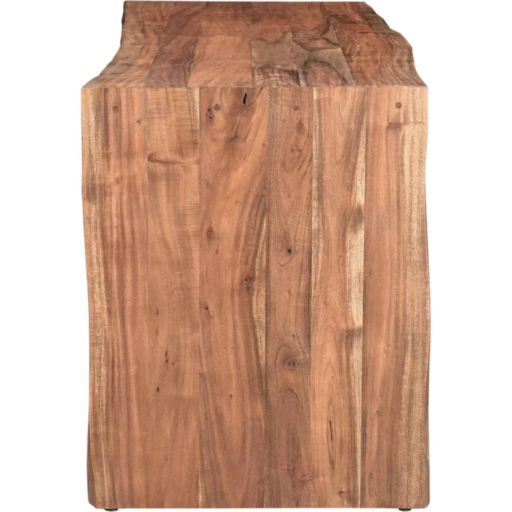 Tyrell Wood Desk-Home Office Desks-Moe's Home-LOOMLAN