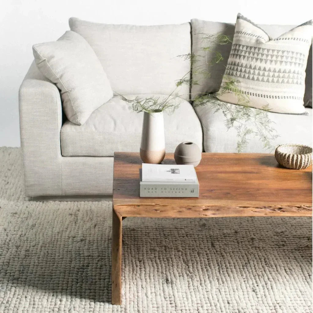 TyrellLive Edge Coffee Table Natural Brown - LOOMLAN - Moe's Home - Coffee Tables