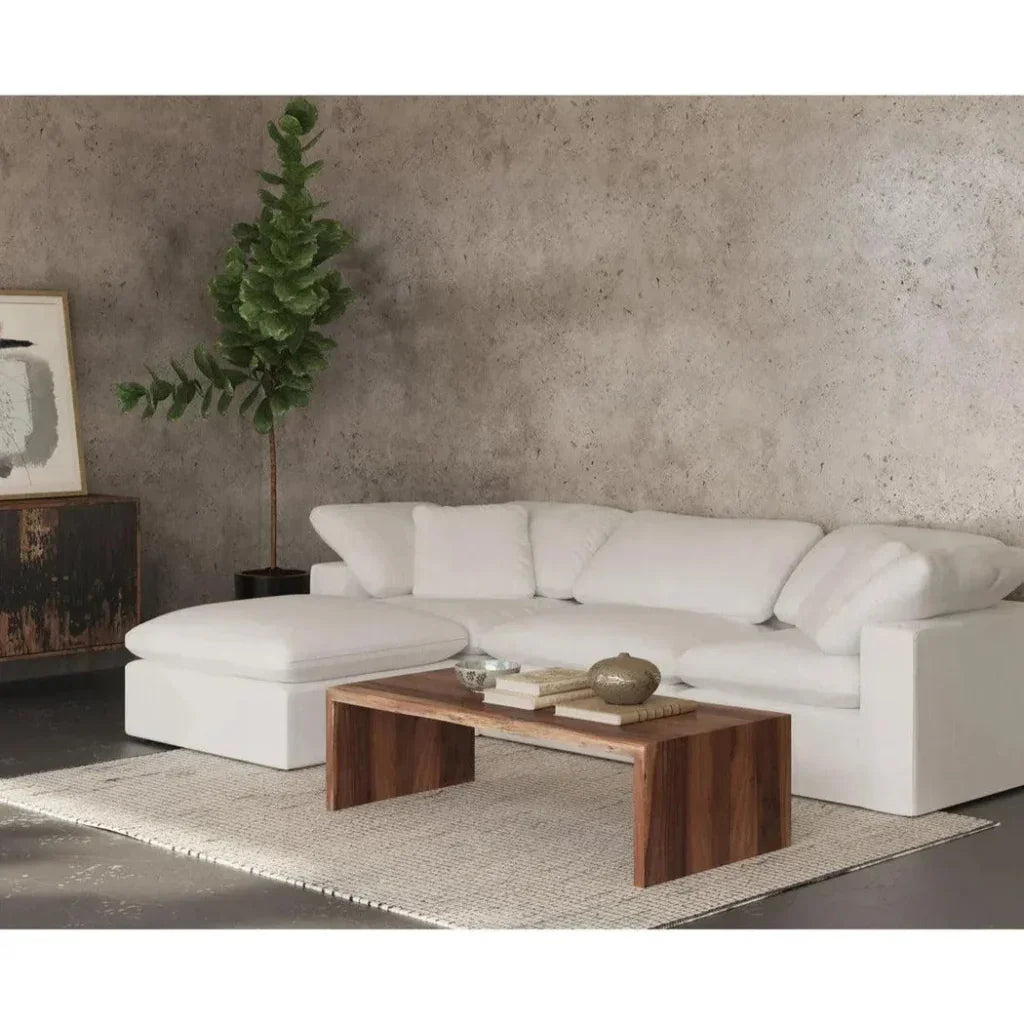 TyrellLive Edge Coffee Table Natural Brown - LOOMLAN - Moe's Home - Coffee Tables