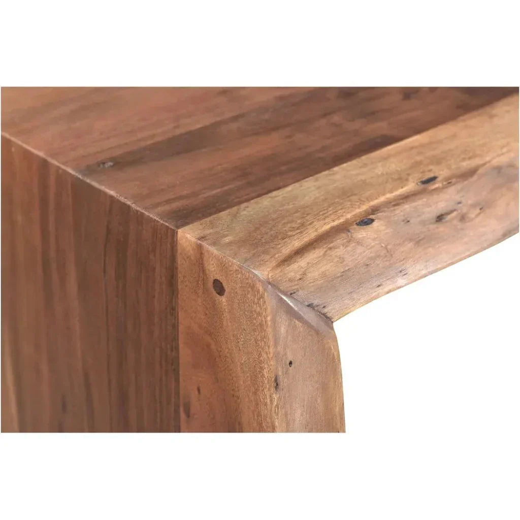 TyrellLive Edge Coffee Table Natural Brown - LOOMLAN - Moe's Home - Coffee Tables
