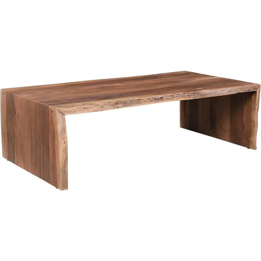 TyrellLive Edge Coffee Table Natural Brown - LOOMLAN - Moe's Home - Coffee Tables