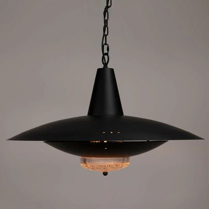 UFO Style Industrial Steel Black Pendant - LOOMLAN - Noir - Pendants