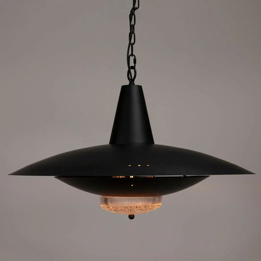 UFO Style Industrial Steel Black Pendant - LOOMLAN - Noir - Pendants