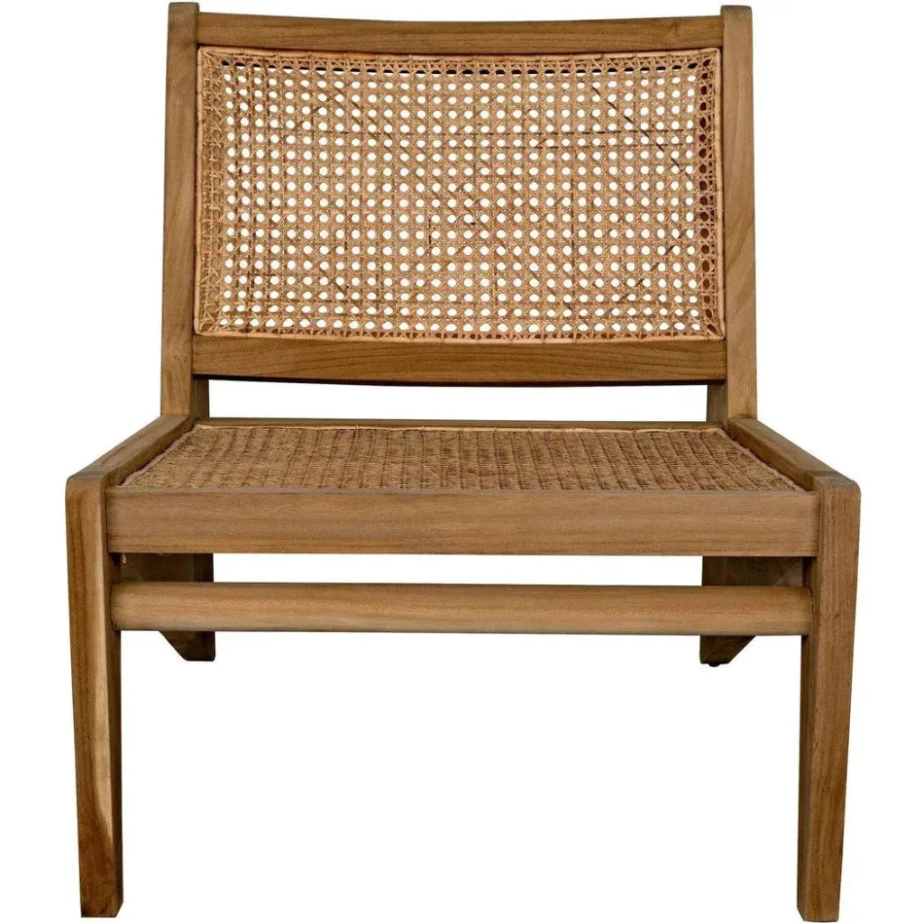 Udine Chair With Caning, Teak - LOOMLAN - Noir - Accent Chairs