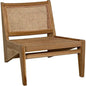 Udine Chair With Caning, Teak - LOOMLAN - Noir - Accent Chairs