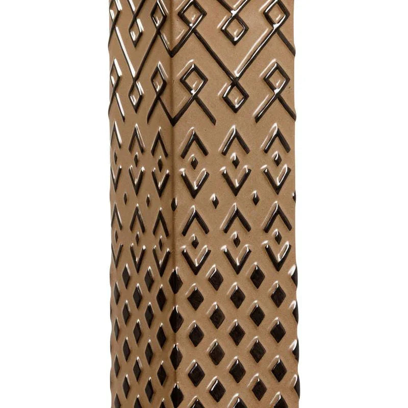 Ujamaa Square Base Brown Table Lamp - LOOMLAN - Wildwood - Table Lamps