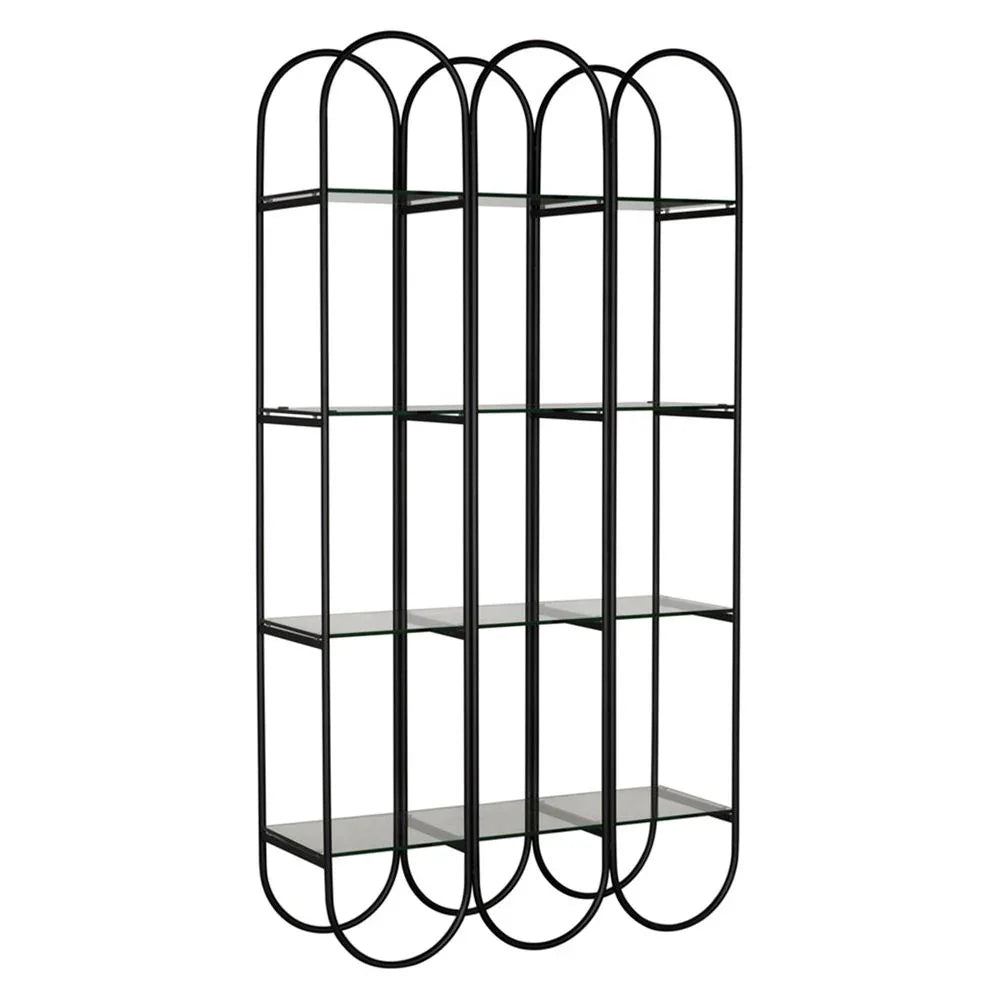 Ulla Steel Black Etagere-Etageres-Noir-LOOMLAN