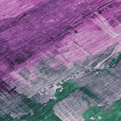 Umberelle Purple Washable Indoor - Outdoor Rug - LOOMLAN - LOOMLAN Rugs - Outdoor Rugs