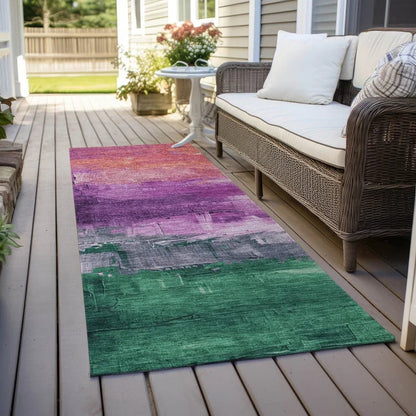 Umberelle Purple Washable Indoor - Outdoor Rug - LOOMLAN - LOOMLAN Rugs - Outdoor Rugs