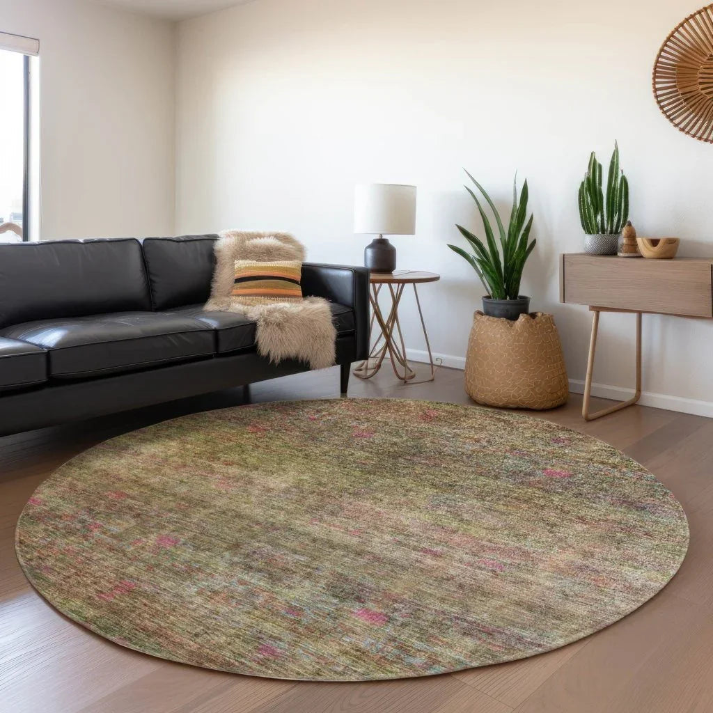 Umbrea Green Washable Indoor - Outdoor Rug - LOOMLAN - LOOMLAN Rugs - Outdoor Rugs