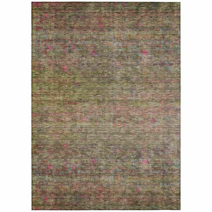Umbrea Green Washable Indoor - Outdoor Rug - LOOMLAN - LOOMLAN Rugs - Outdoor Rugs
