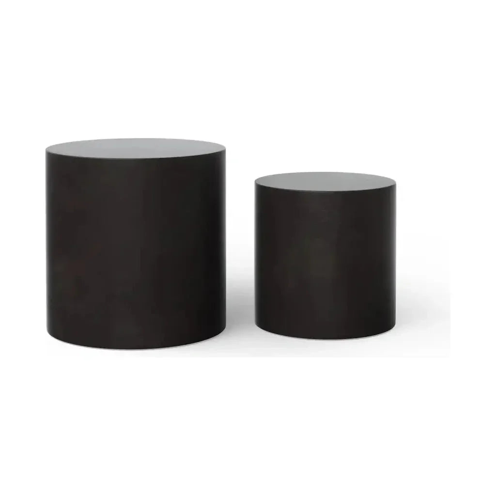 Una Aesthetic Concrete Outdoor Pedestal 2PC - LOOMLAN - Urbia - Outdoor Side Tables