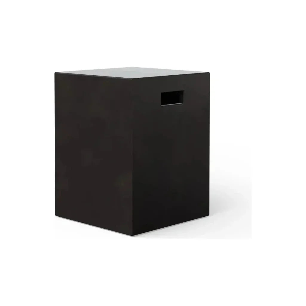 Una Concrete Made Outdoor Stool-Garden Stools-Urbia-Lava-LOOMLAN